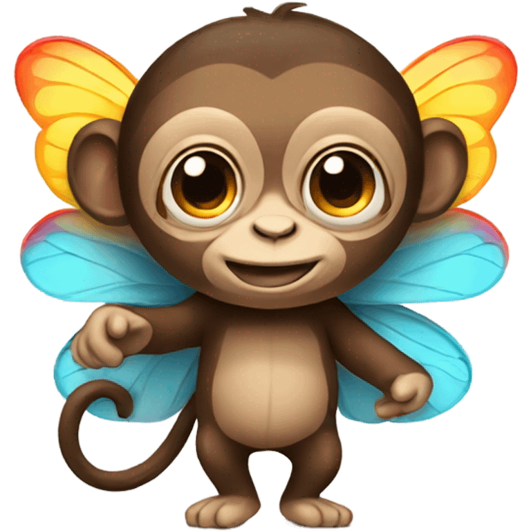 Monkey with butterfly wings emoji