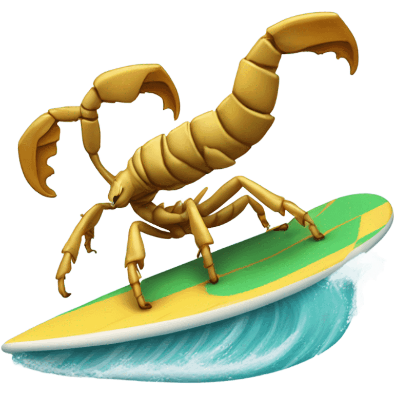 Surfing scorpion emoji