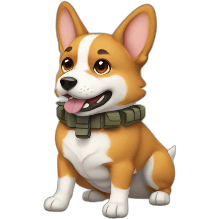 combat corgi emoji