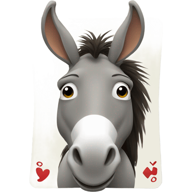 Donkey playing cards  emoji