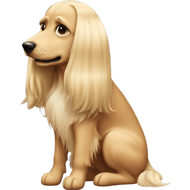 blond long hair with a paterdale dog emoji