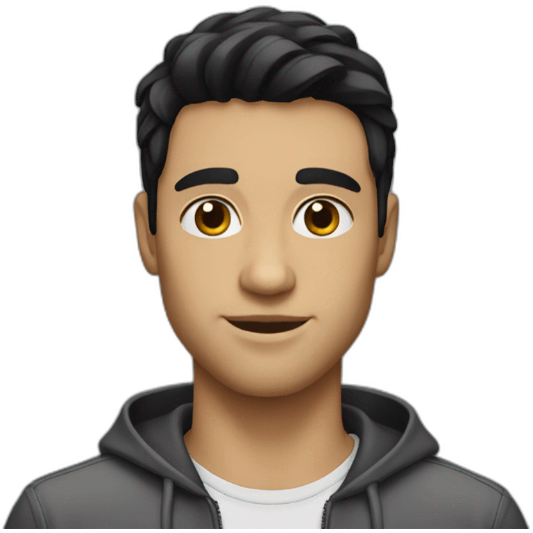 brazilian-white-guy-straight-black-hair emoji