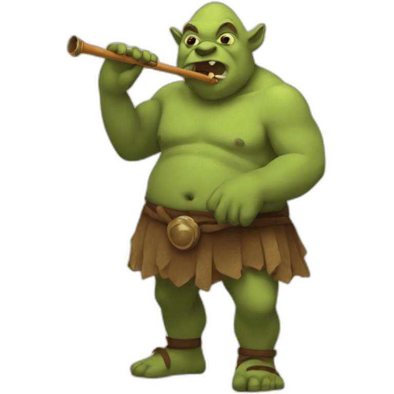 ogre playing the flute emoji