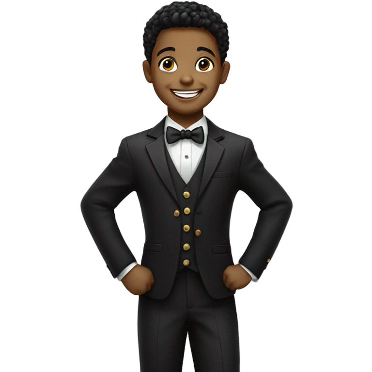 smiling boy in formal attire emoji