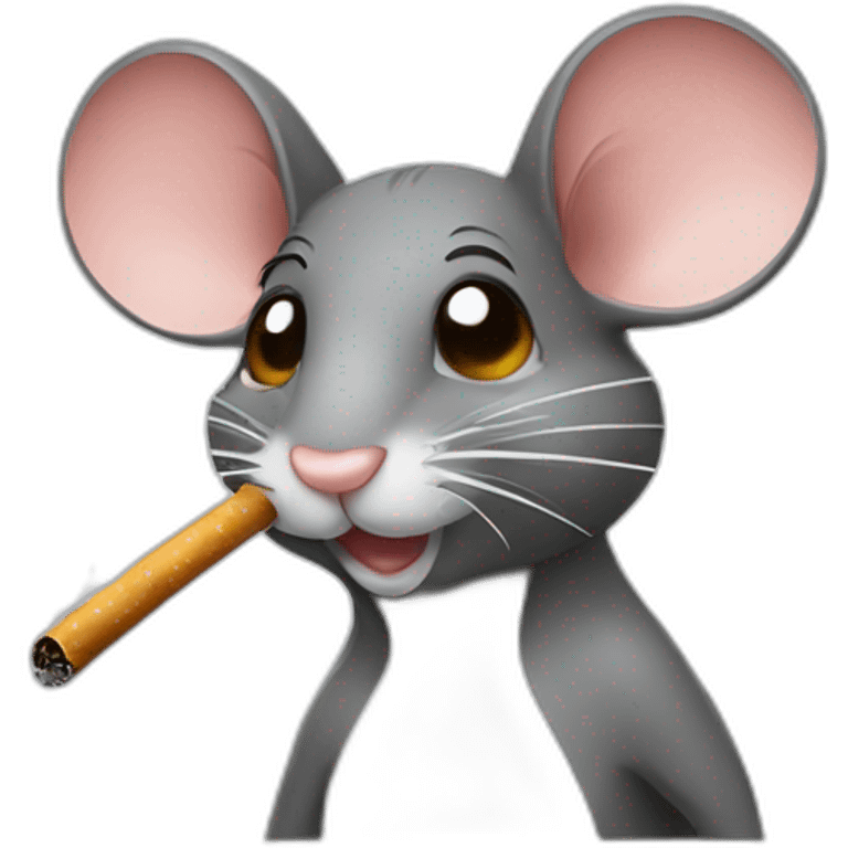 Mouse smoking emoji