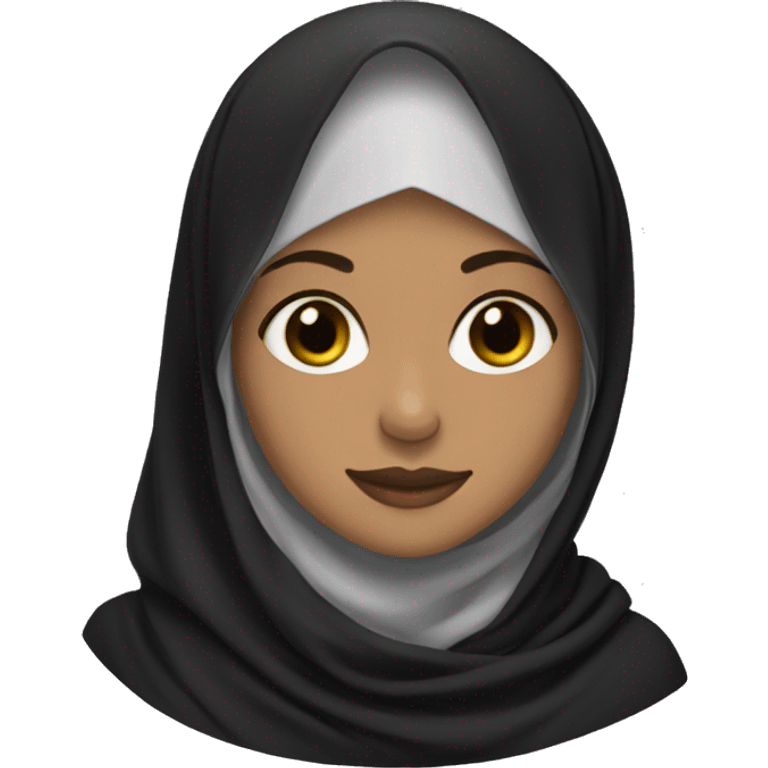 Hijabi with a black hijab emoji