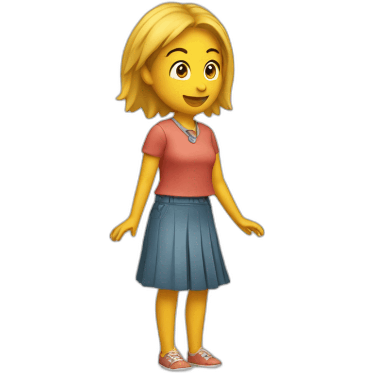 Chica saludando emoji