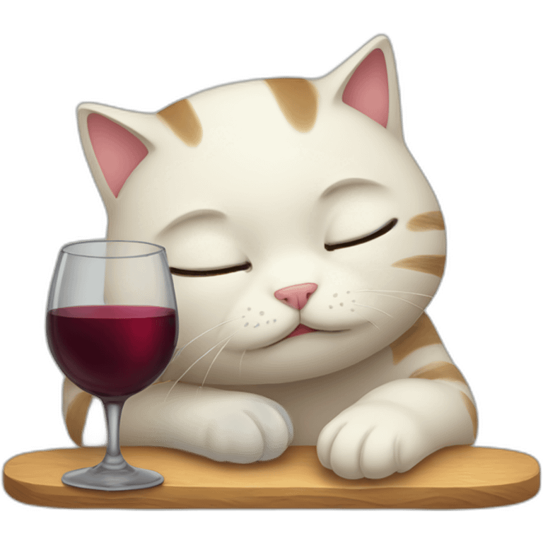 depressed tired kitty drinking wine emoji