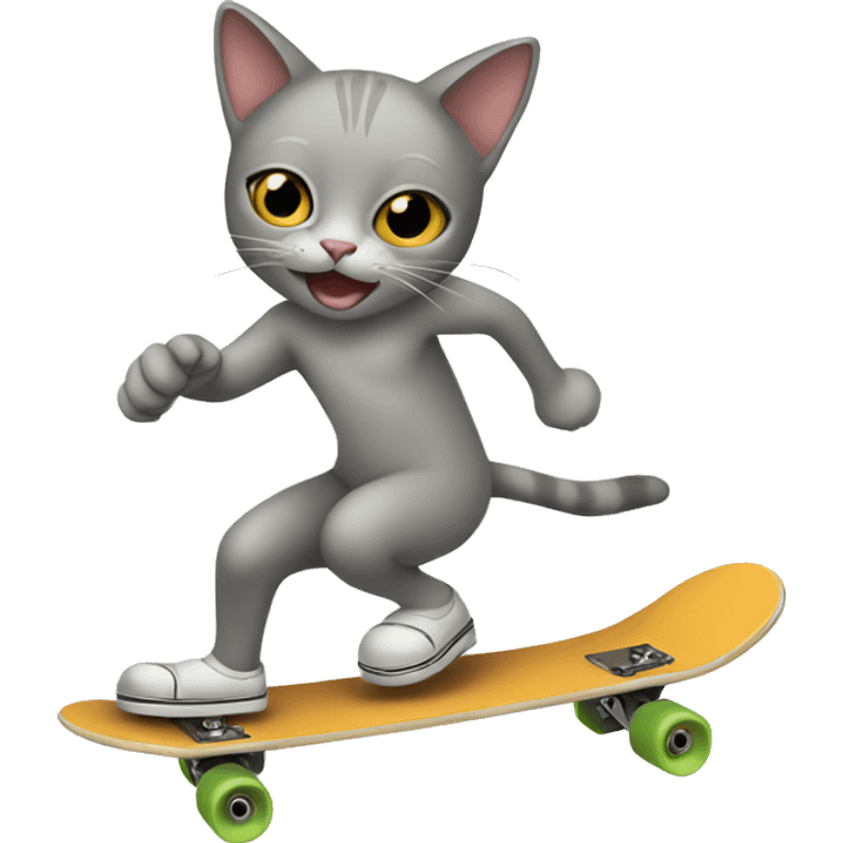 Cat skateboarding  emoji