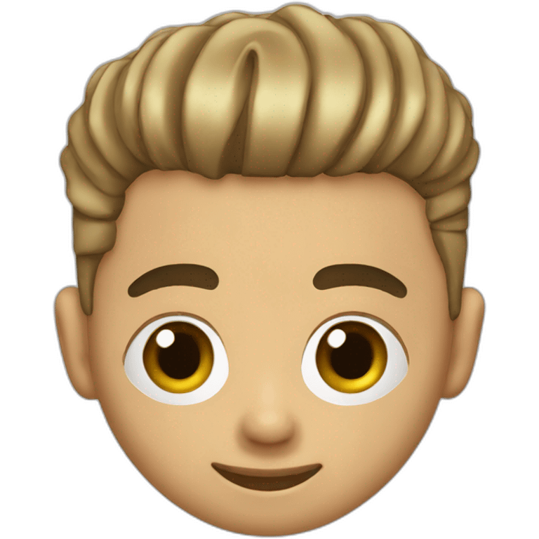 Justin bieber with a fade emoji