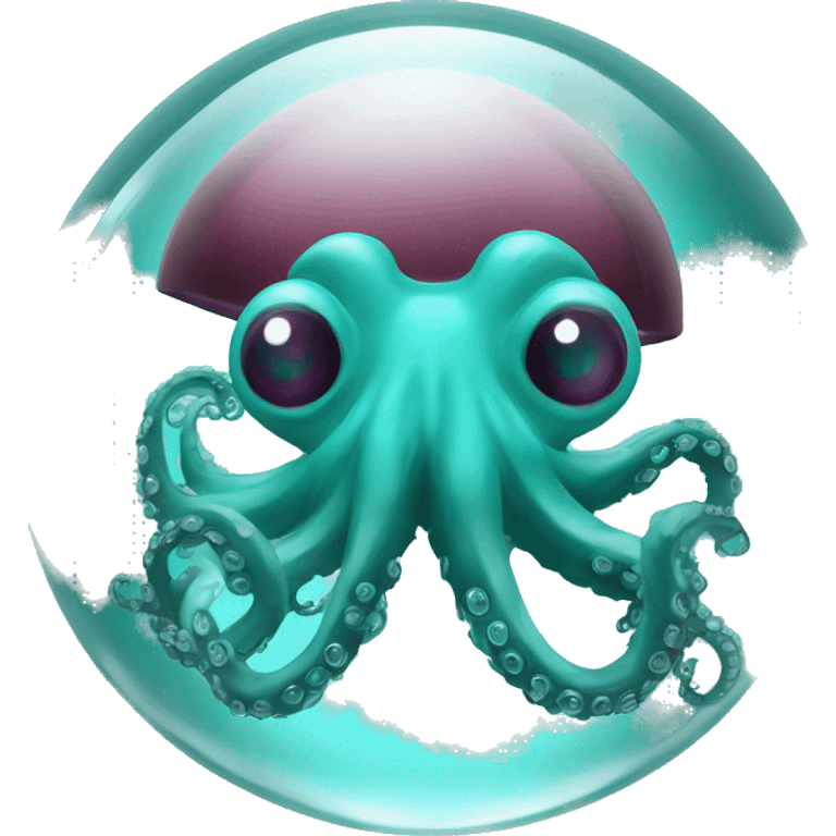 crystal ball with turquoise surgical octopus emoji