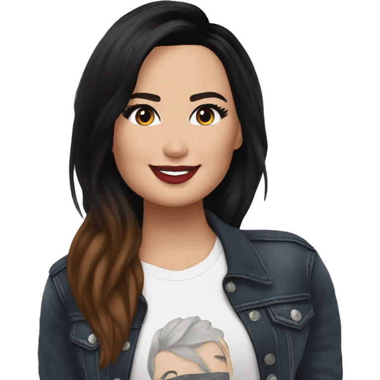 demi lovato meets a fan emoji