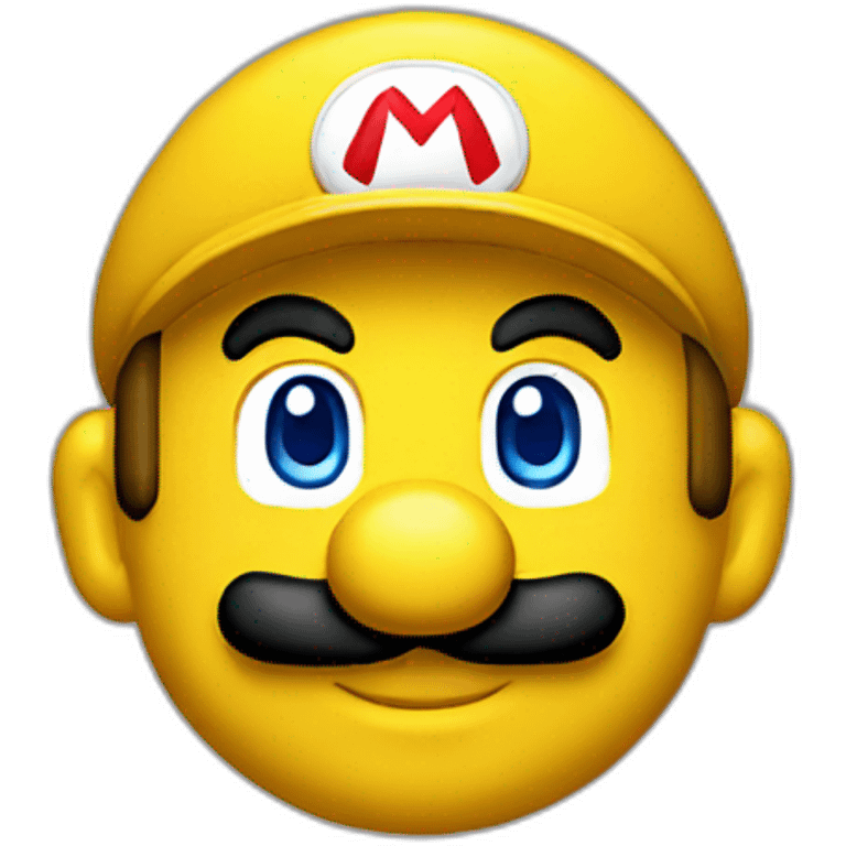 Yellow mario pixel emoji