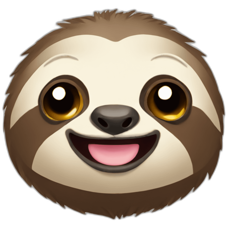 sloth smiling emoji