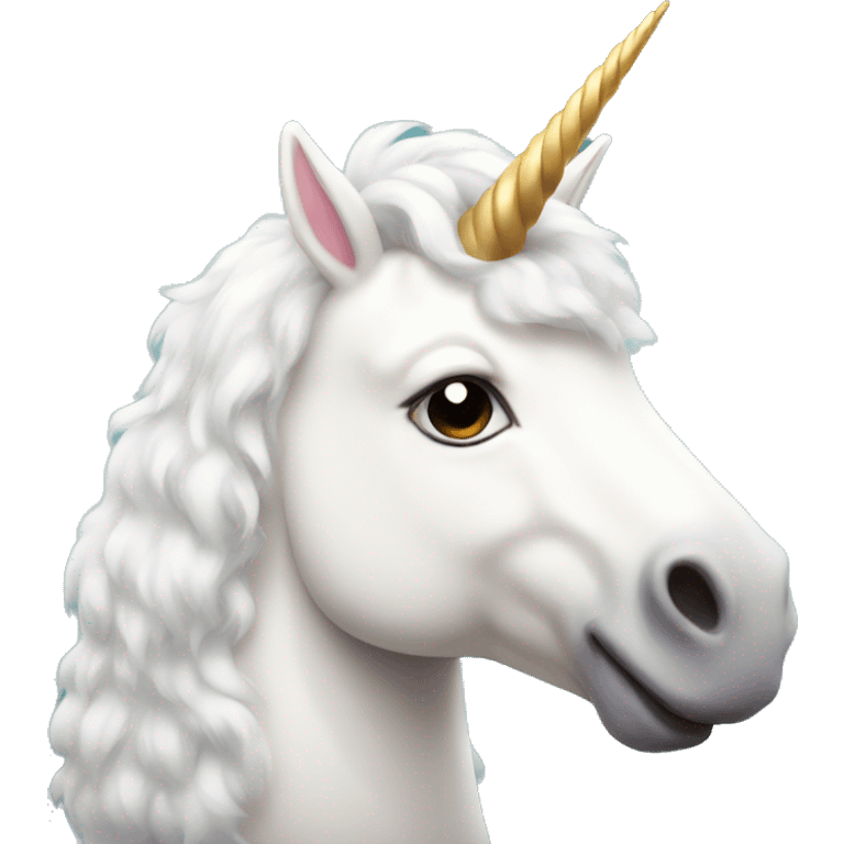 fat white fluffy unicorn  emoji