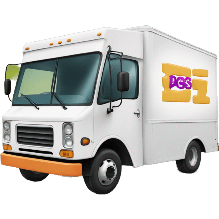 Boxtruck with letters "PGS” on the side emoji