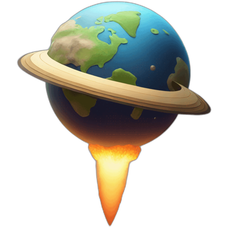 planet with a rocket emoji