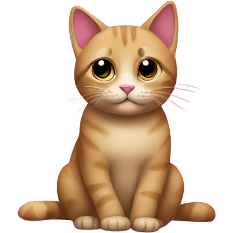 cat on pink shee emoji