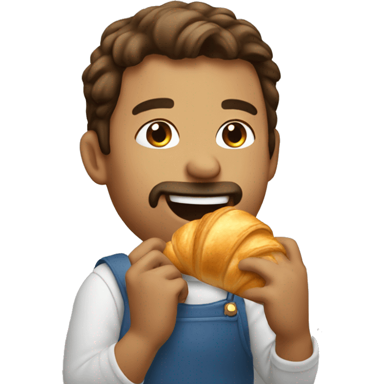 me eating a croissant  emoji