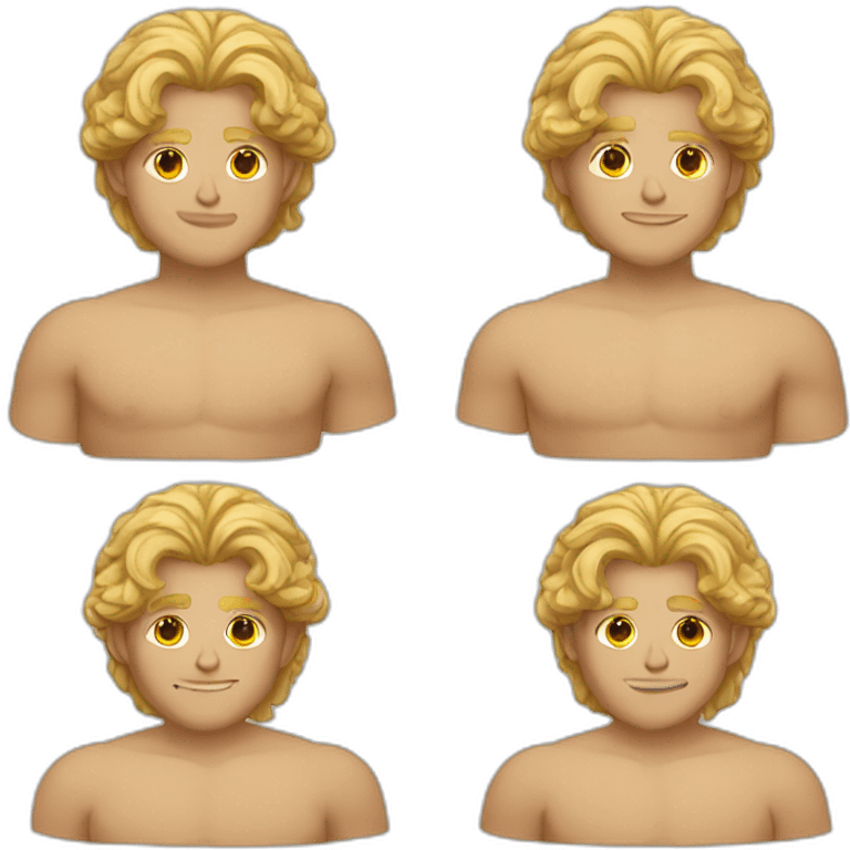 greek god fair skin and golden hair emoji