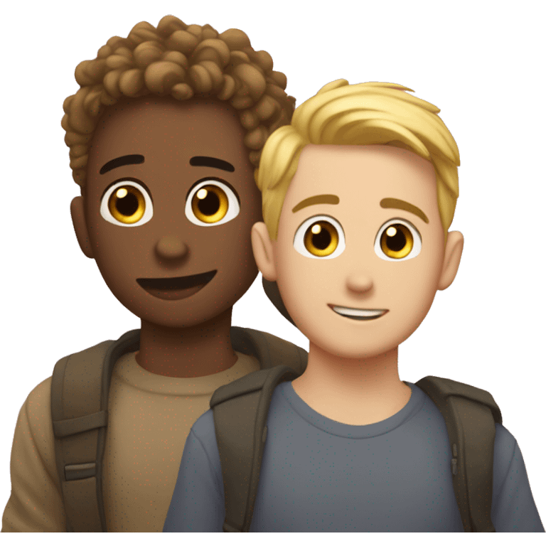 gay boys in love looking at eschother emoji