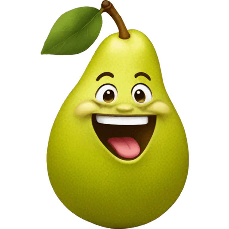 pear laughing emoji