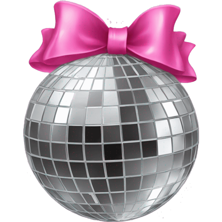 disco ball with pink bow  emoji