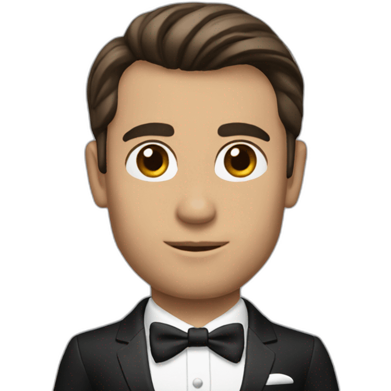 James bond man brunette emoji