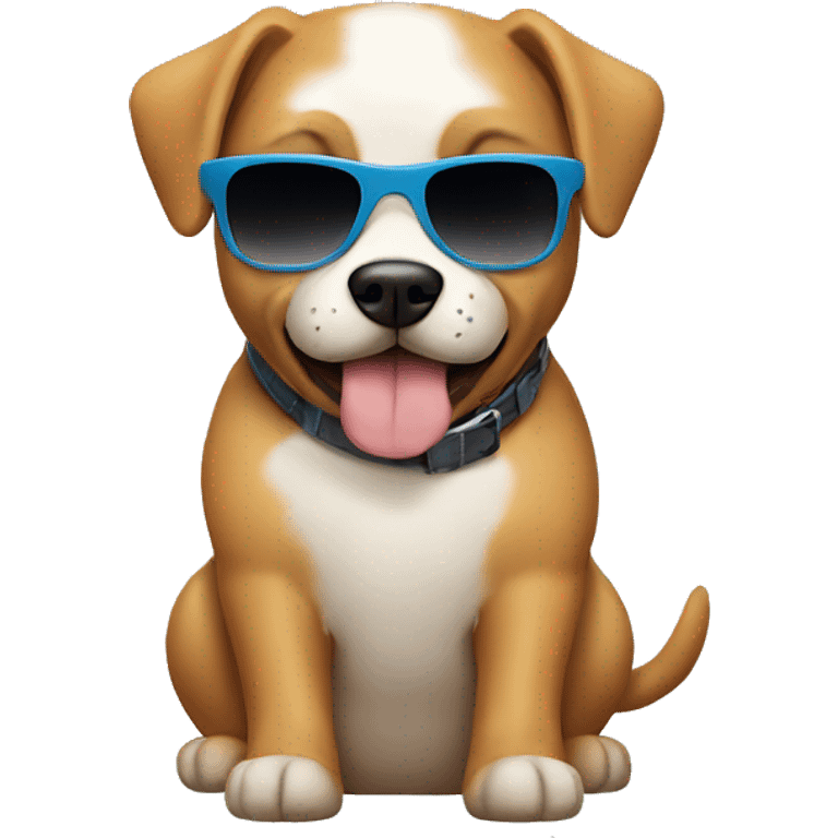 Créate a dog with sunglasses emoji