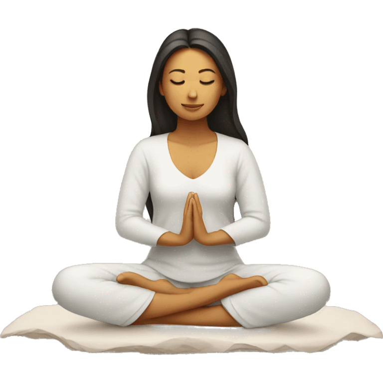 Mujer meditando emoji