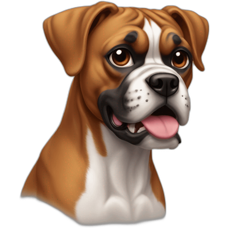 boxer dog profile with huge underbite emoji