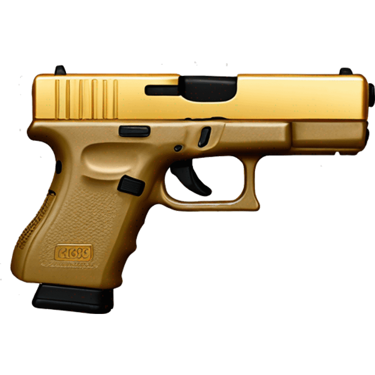 Gold and white Glock 19 emoji