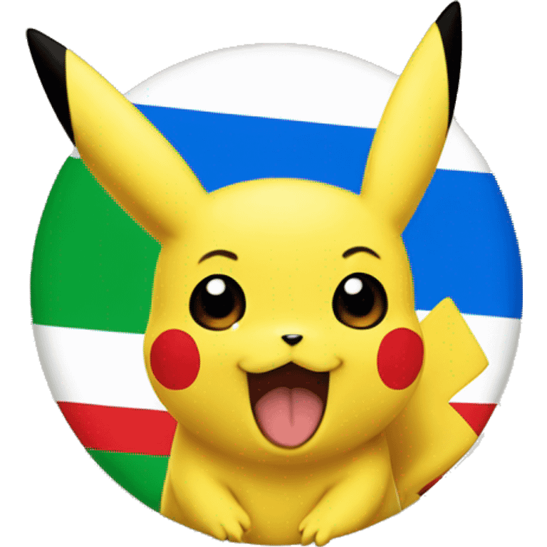 pikachu with flag of uzbekistan emoji