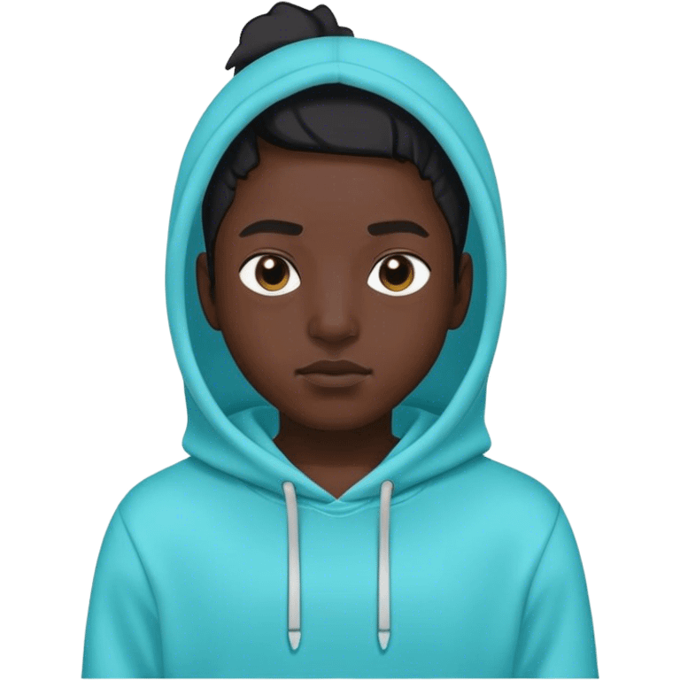 make me an emoji that is for a discord User but it will be a person the colour theme is Black and Cyan emoji