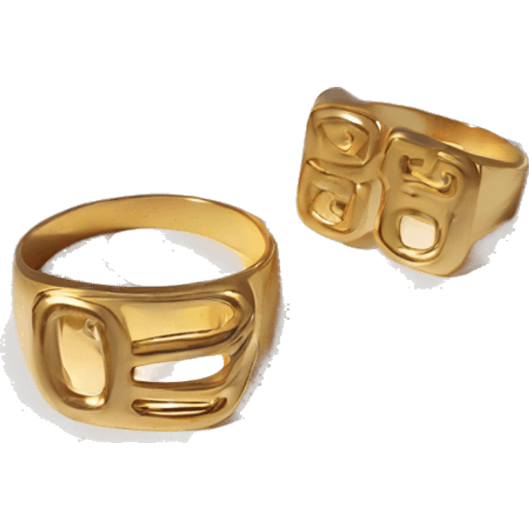 Rings with y2k Korean style  emoji