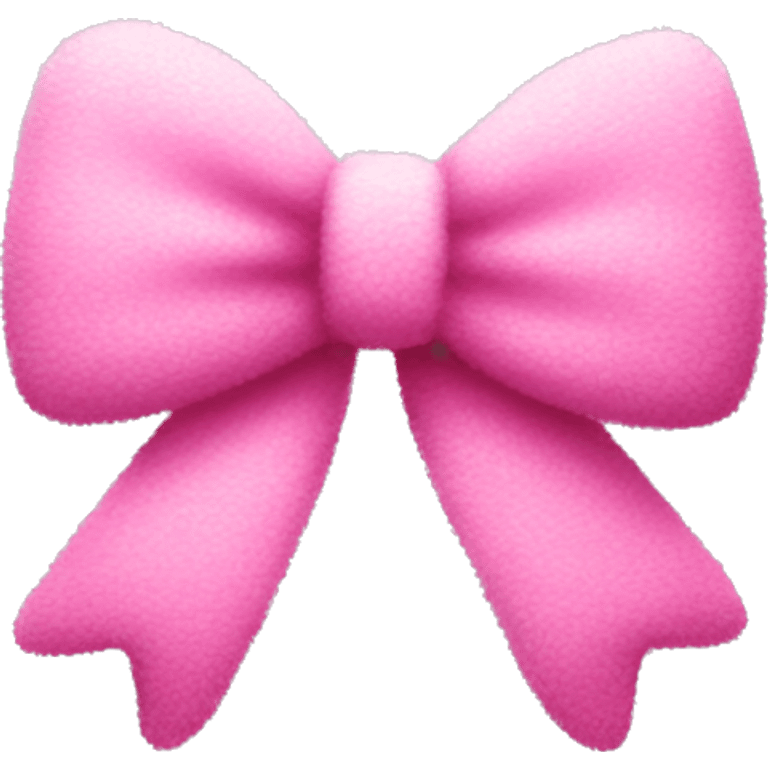 fuzzy pink bow emoji