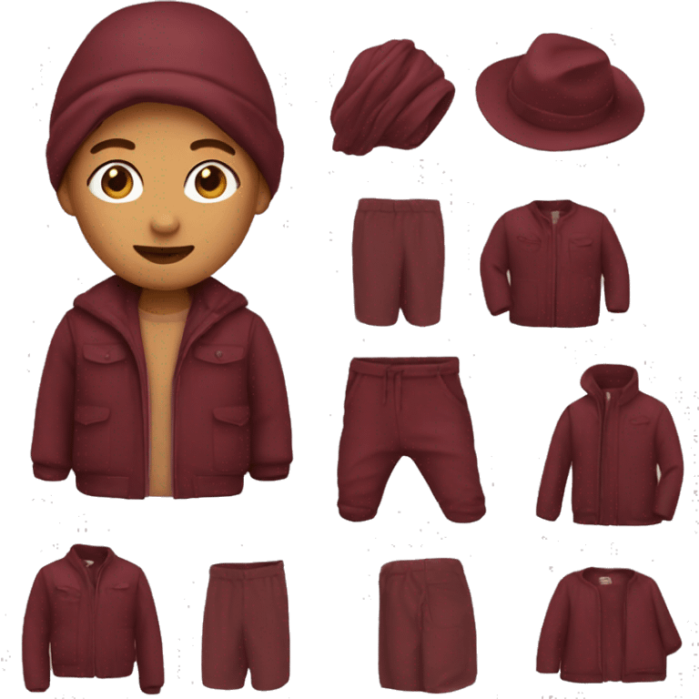 Burgundy outfit emoji