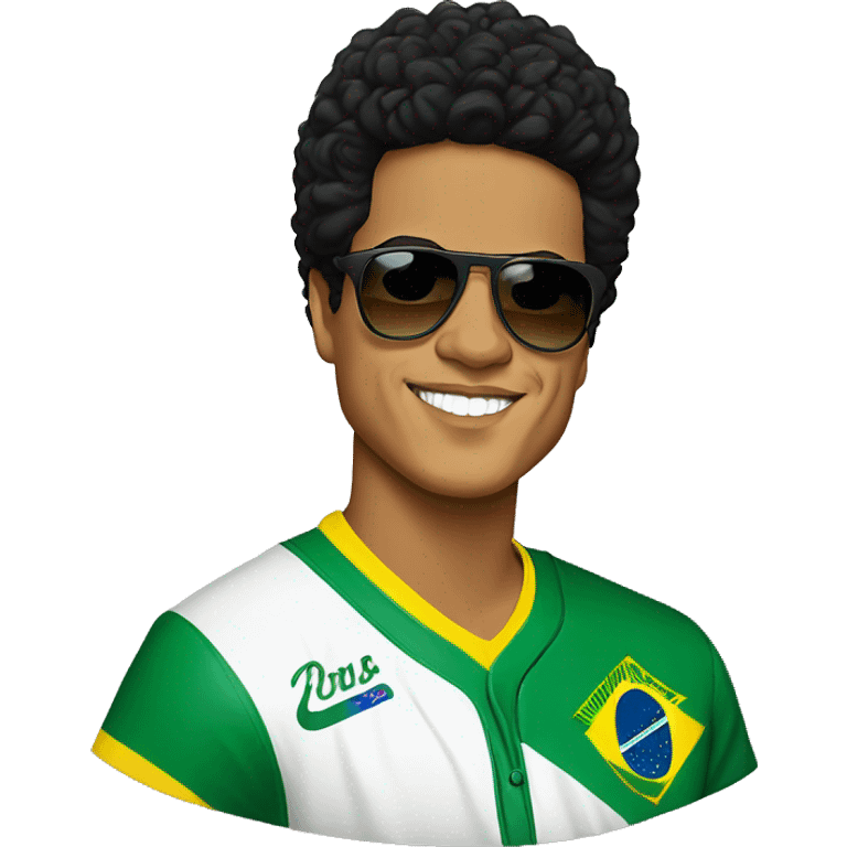 Bruno mars wearing Brazilian jersey emoji