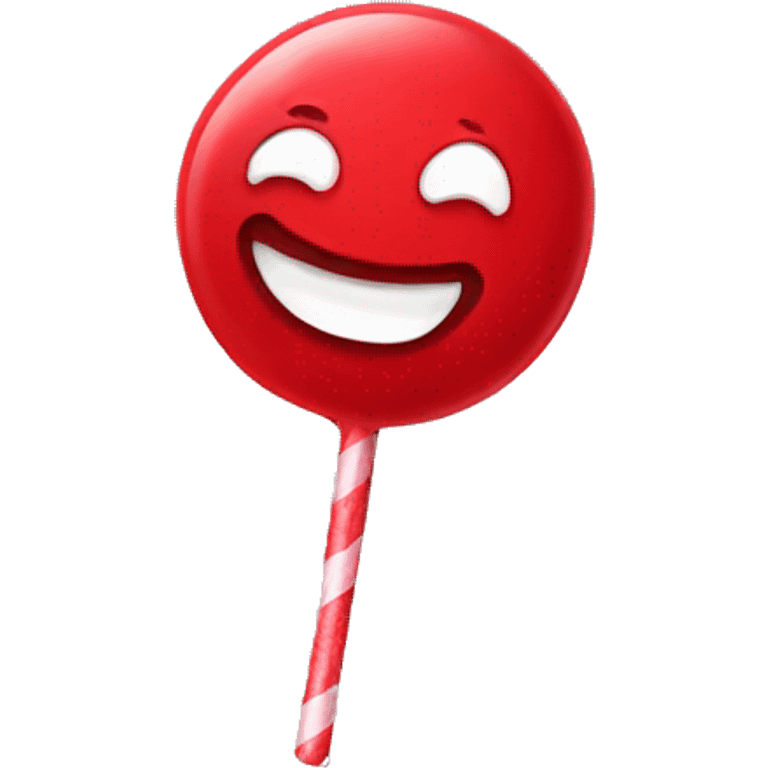 red candy whit face emoji