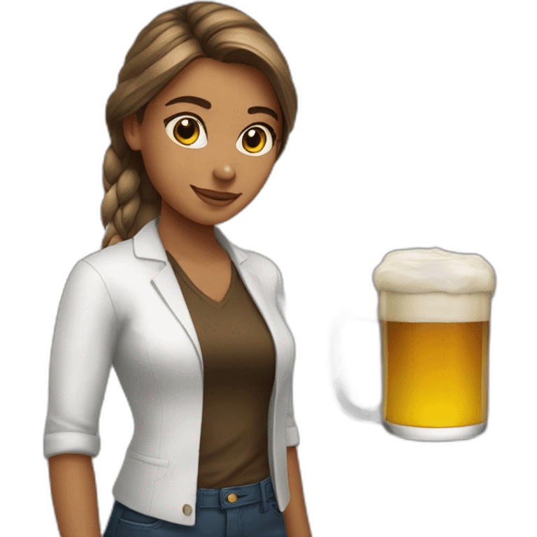 girl-work-beer-coffee emoji