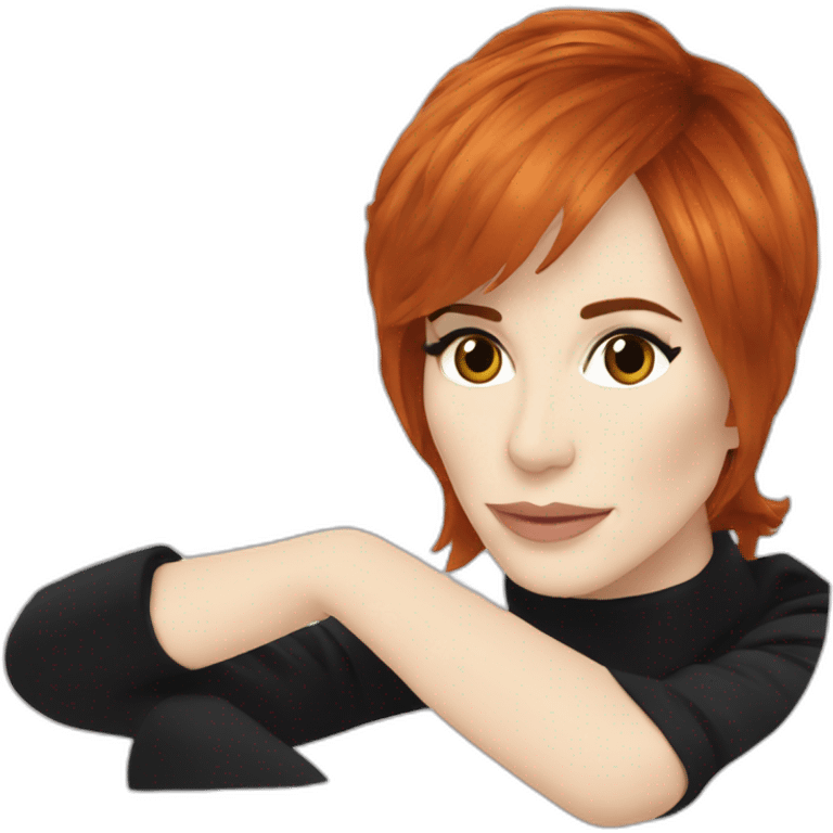 Mylène Farmer qui chante emoji