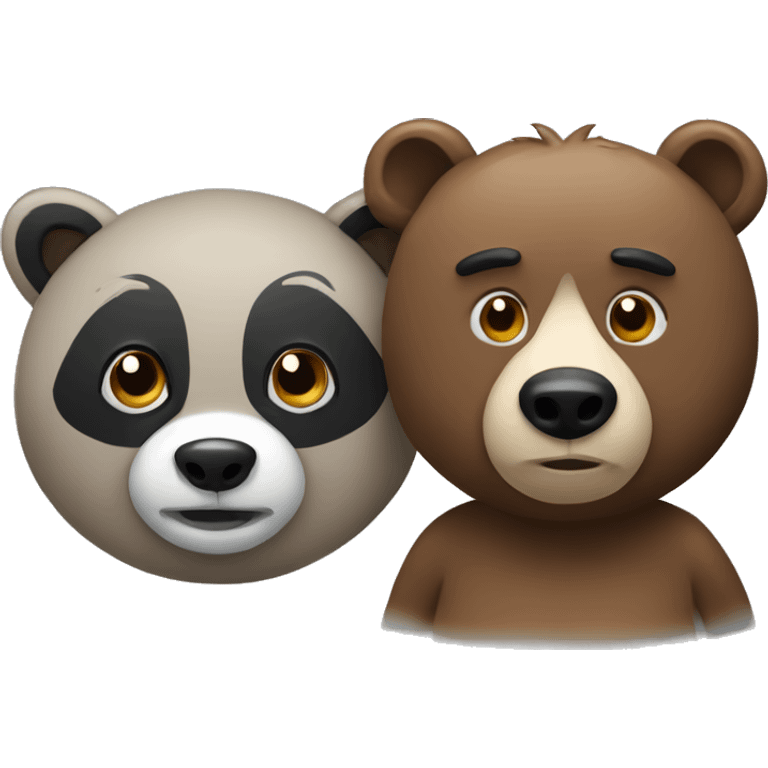 A bear and a raccoon  emoji