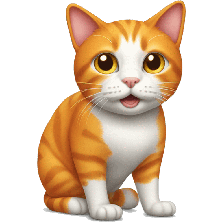 Orange cat with pants emoji