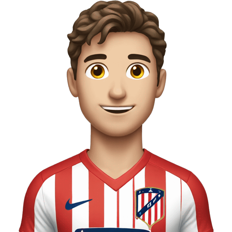 A young man with brown hair and a atlético de Madrid Shiry emoji