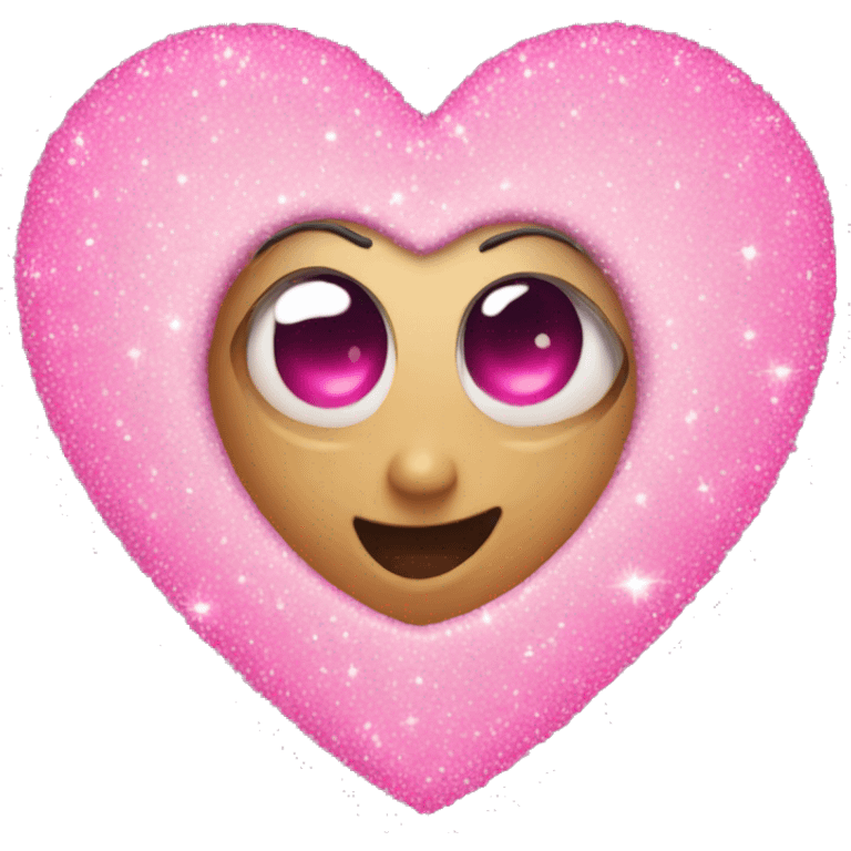 Sparkly pink heart emoji