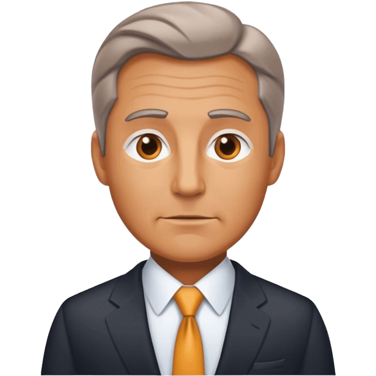 photorealistic middle age man business man in suit emoji