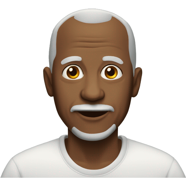 65 year old colored bald man emoji