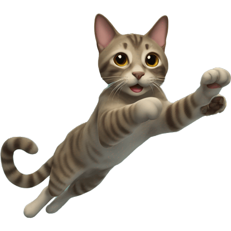 a cat diving emoji