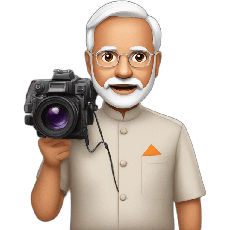 Narendra Modi as a cameraman emoji