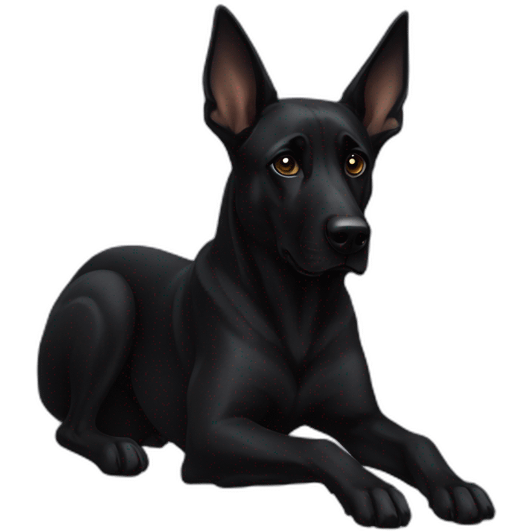 black-dog-malinois-gothic emoji